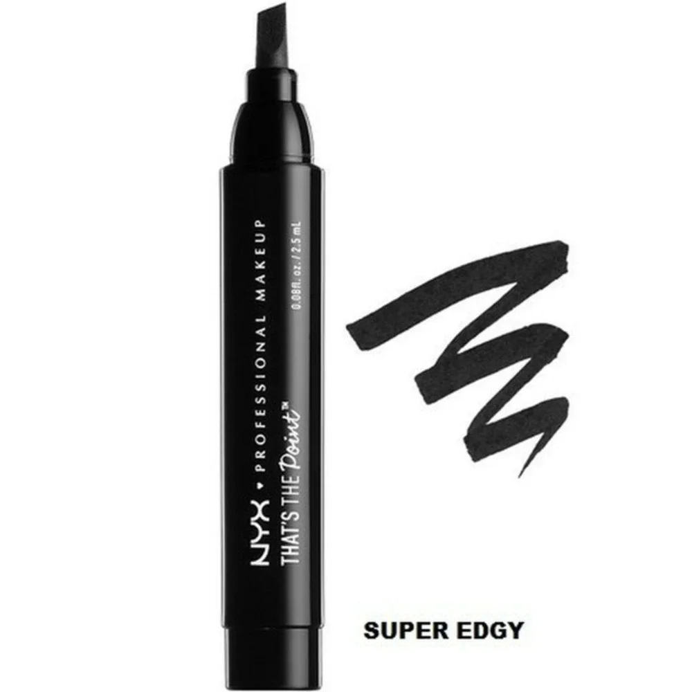 NYX That's The Point Eyeliner Super Edgy Black Liquid Artistry Liner 0.08oz